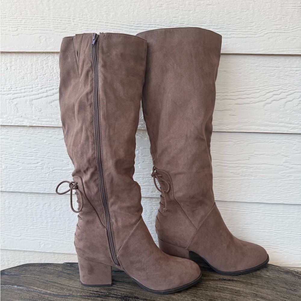 Journee Collection Brown Knee-High Boots Size 10M